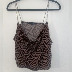 Faded Rose Cowl Neck Blouse